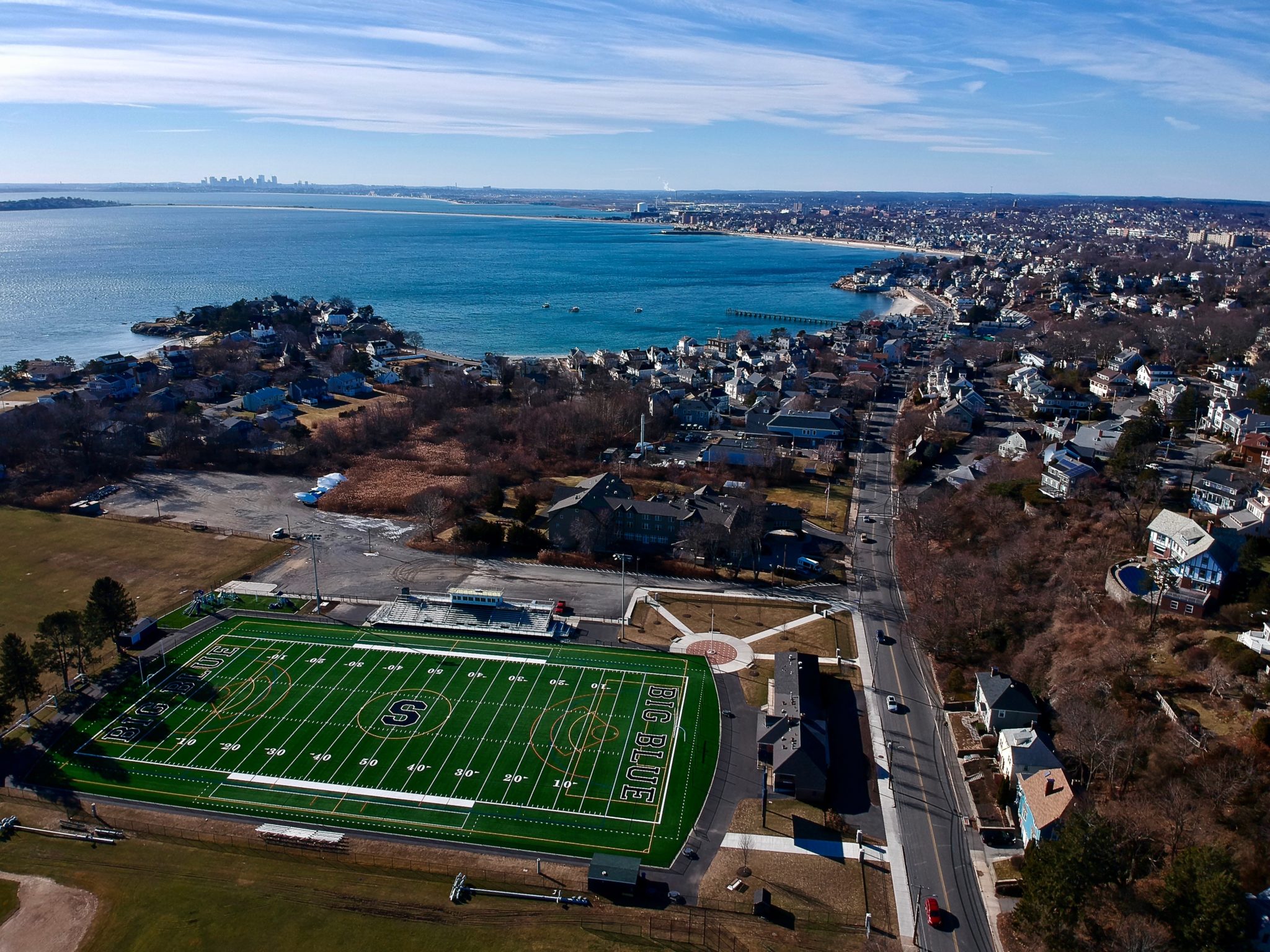 Daniel Tibbetts took this photo of the new football field & the ocean